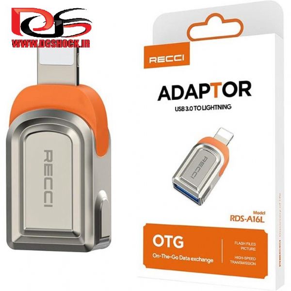 مبدل USB به لایتنینگ رسی مدل OTG RDS-A16L RECCI